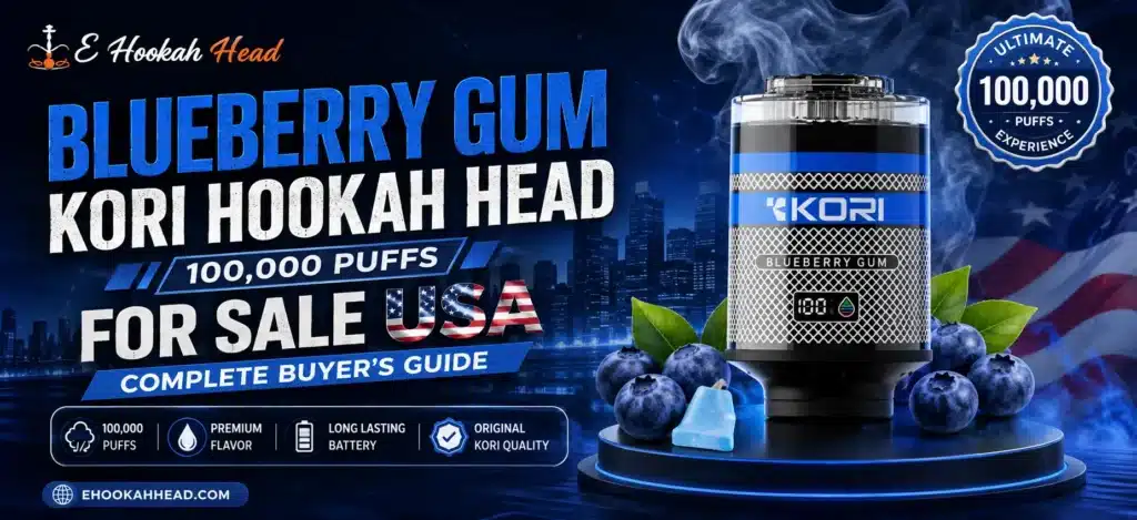 Blueberry Gum Kori Hookah Head 100,000 Puffs for Sale USA