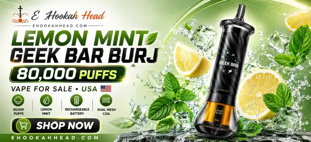 Lemon Mint Geek Bar Burj 80000 Puffs Vape for Sale USA